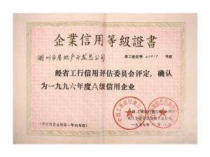 連續(xù)兩年獲評省工行A級、AAA級信用企業(yè)