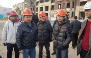 湖州市質(zhì)監(jiān)站、公共事業(yè)中心相關(guān)領(lǐng)導(dǎo)帶班參觀達(dá)昌府標(biāo)桿工地